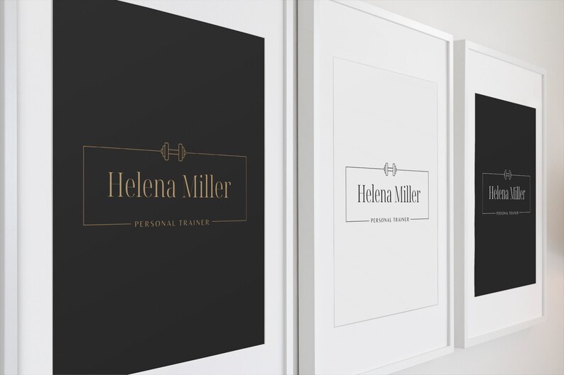 Personal Trainer Frame Modern Personal Trainer Logo Design: Minimalist Fitness Branding (PNG ...