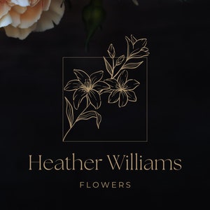 Professional, Elegant and Modern Floral Logo Design for Wedding Planners, Florists, Beauty Businesses | Premade Logo Package