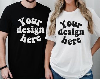 Couple tshirt mockup, Couple Mockup 3001, Bella Canvas 3001 Couple Mockup, Mom dad mockup, Men and Women Shirt Mockups, Model Mockup Shirt