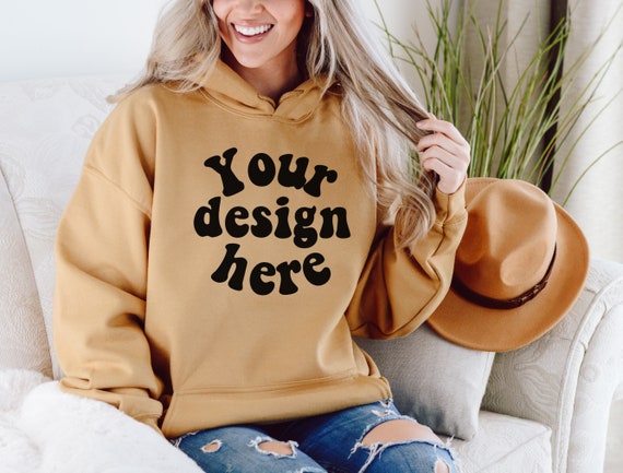 Old gold gildan sweatshirt new arrivals