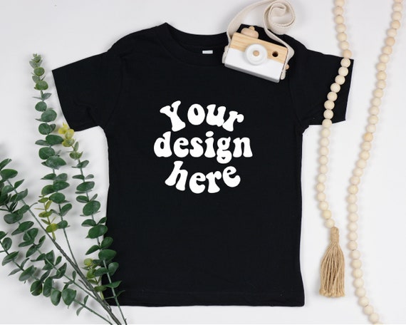 Maqueta de camiseta negra para ninos Maqueta de camisa neutral de genero Maqueta de camiseta para bebe Mock Up BELLA CANVAS 3001T Nino Etsy Mexico