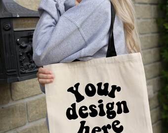 Tote Bag Mockup, Canvas Tote Bag mock, Boho tote bag mock, Model Tote bag mock, Model mock, Canvas tote bag mockup, Print on demand mock