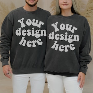 Comfort Colors 1566 pepper mockup, 1566 Comfort Colors couple mockups, Comfort Colors 1566 mockup, Man woman 1566 mockup, 1566 pepper mockup