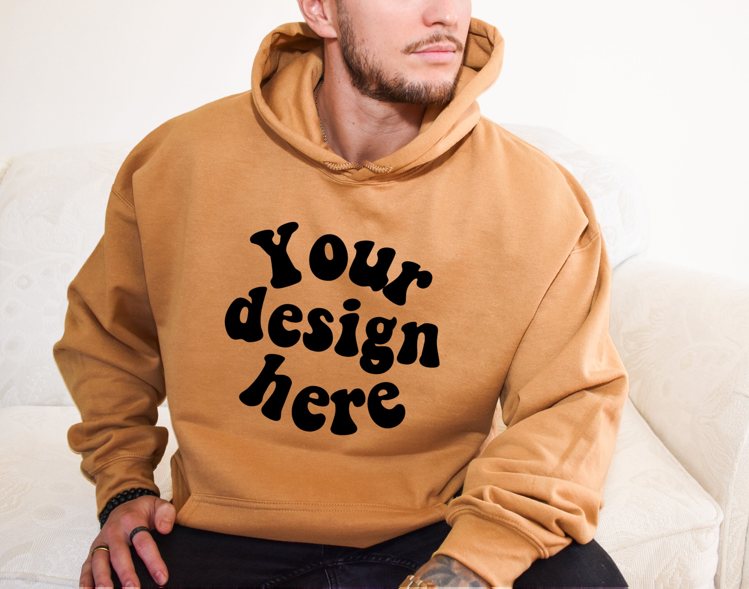 Old Gold Hoodie Mockup Gildan 18500 Mockup 18500 Mock - Etsy