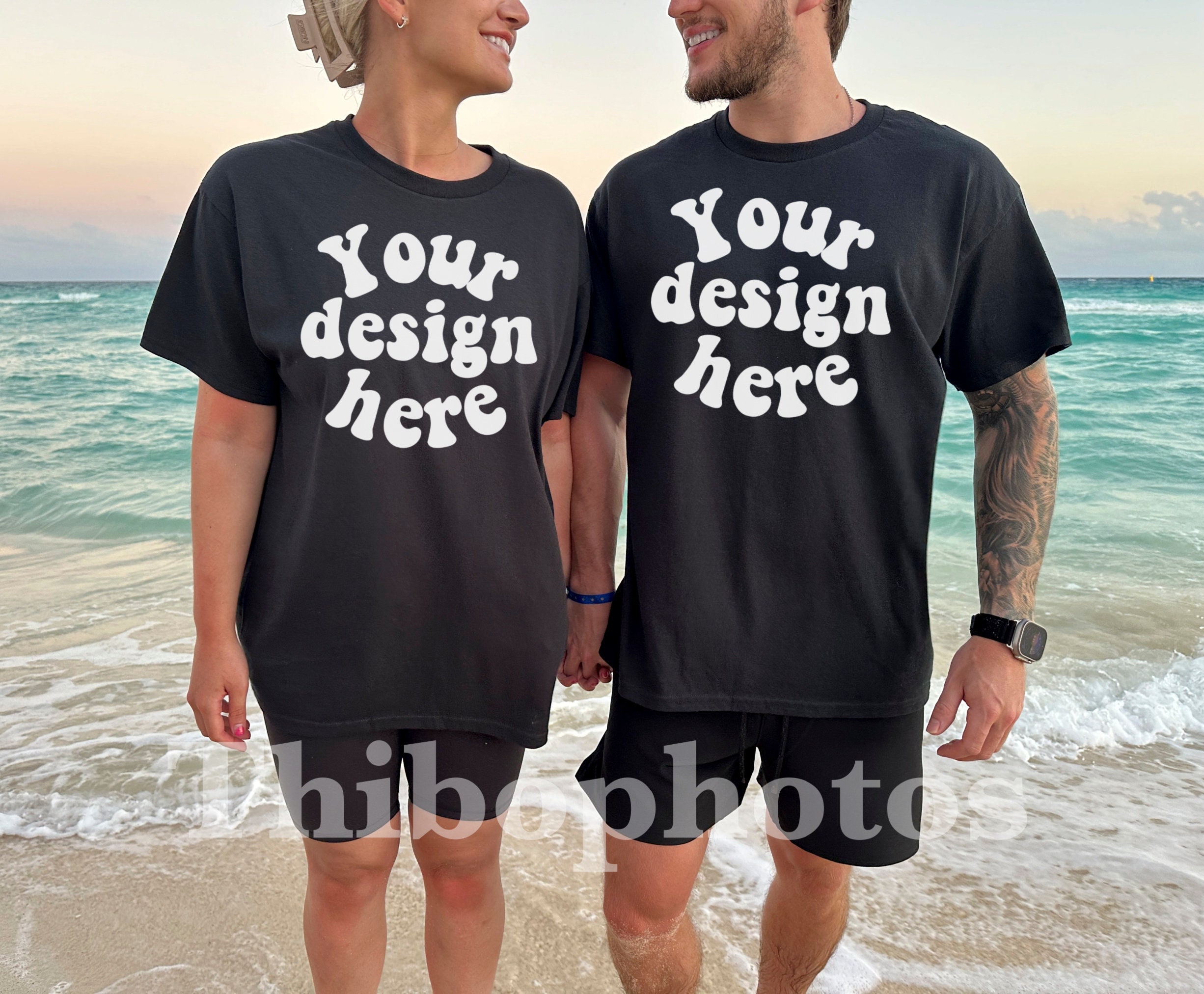Summer Couple Back View The Beach Is Calling Personalized Custom Unisex