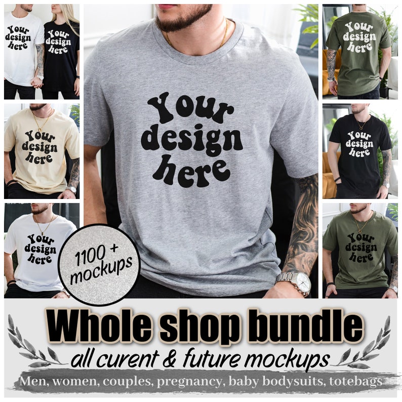 Gildan 5000 Men's black T-shirt Mockup, Tattooed Model Mockup, black 5000, Mens Shirt Mockup, Black Tshirt Mockup for Men, Aesthetic Mockup image 4