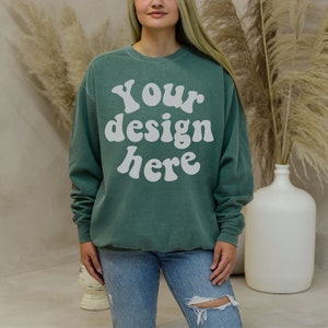 Comfort Colors 1566 Light green, 1566 mockup, 1566 Comfort Colors mockups, Comfort Colors 1566 mockup, Model Mock up, Aesthetic Mockup