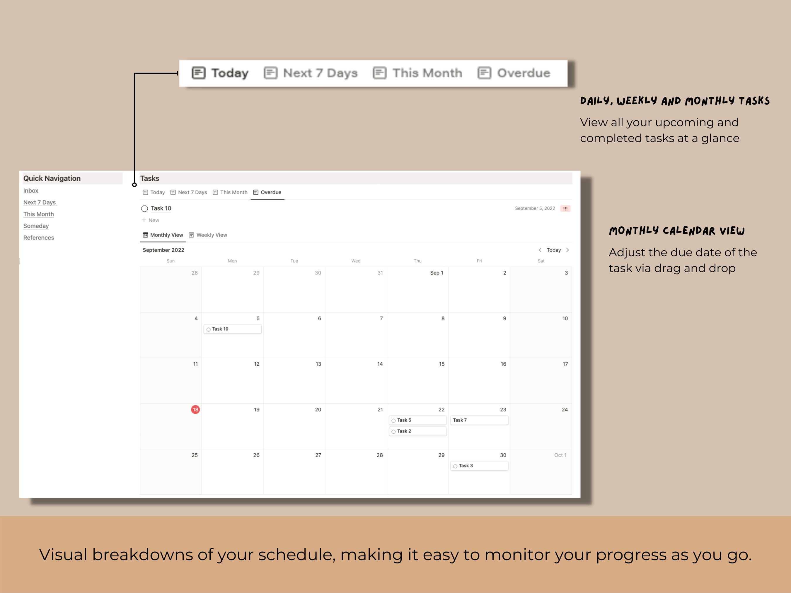 GTD Notion Planner - Getting Things Done System - Stress Free ...