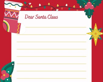Santa Note Etsy