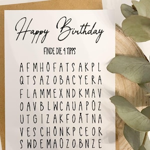 Tarjeta rompecabezas l tarjeta individual para regalar vales o aventuras