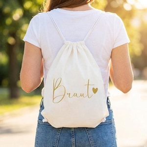 Torba sportowa JGA z juty, dla panny młodej i pana młodego, na wieczór panieński