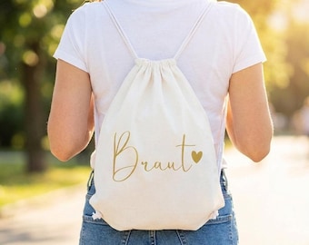 Bolsa de gimnasio JGA, bolsa de yute, para despedida de soltera/novia del equipo