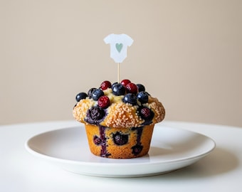 Mini topper per torta per baby shower, decorazione per muffin