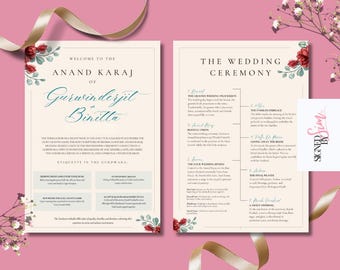 Personalised Sikh Wedding Guide & Anand Karaj Ceremony Program - Detailed Punjabi Sikh Wedding Ceremony Guide | Punjabi Wedding Details