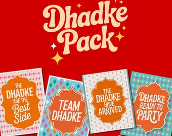 Nanke Mel Signs | Dhadke Sign | Custom Wedding Packs | Wedding Props Jago Signs | Punjabi Props Nanke Board | Personalised Jago Board