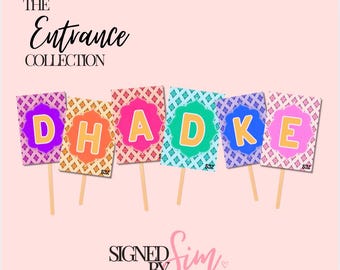 Dhadke Entrance Boards | Printed Nanke Mel Signs | Punjabi Wedding Dhake Boards | Jago Wedding Prop | Custom Name Packs | Personalised dadke