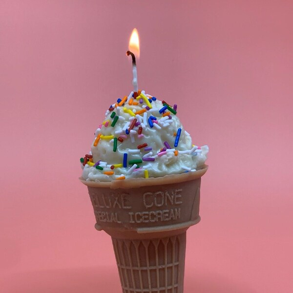 Ice Cream Candle Etsy