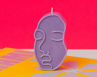 Abstract Face Candle / Face Candle / Home Decor / Bedroom Decor / Cute Candle / Decor / Home Aesthetic / Unique Candle