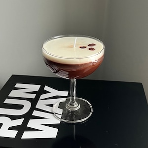 Espresso Martini Candle Coupe Glass Realestic / Coffee Candle / Espresso Martini Lovers / Espresso Lovers image 1