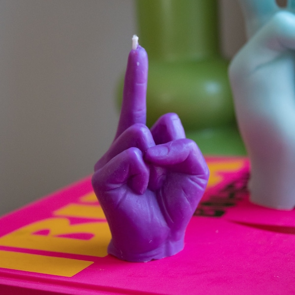 MINIATURE Middle Finger Candle / Fuck you Candle / Hand Gesture Fuck Candle / Funny Candle / Unique Gift Ideas / Customized Colours