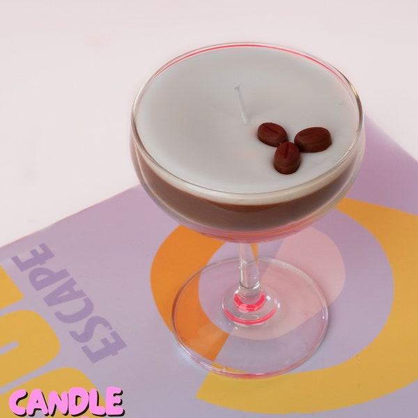 Espresso Martini Candle - Coupe Glass / Coffee Candle / Espresso Martini Lovers / Espresso Lovers