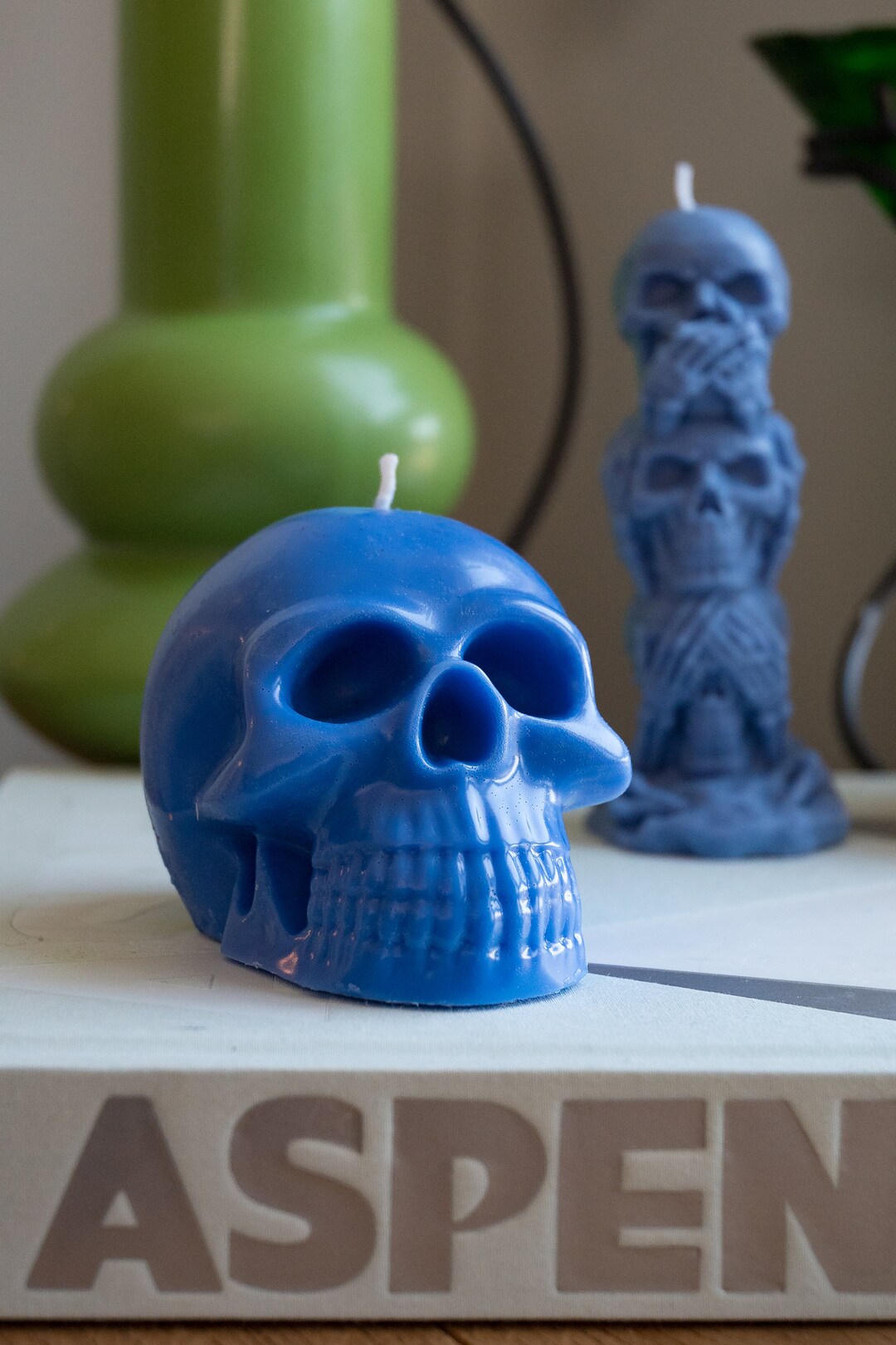 Skull Candle / Halloween Candle / Gothic Candle / Skeleton Etsy