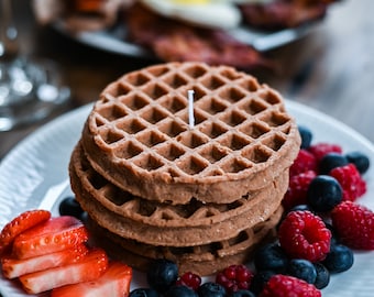Waffle Stack Candle: Soy Wax Food Candle