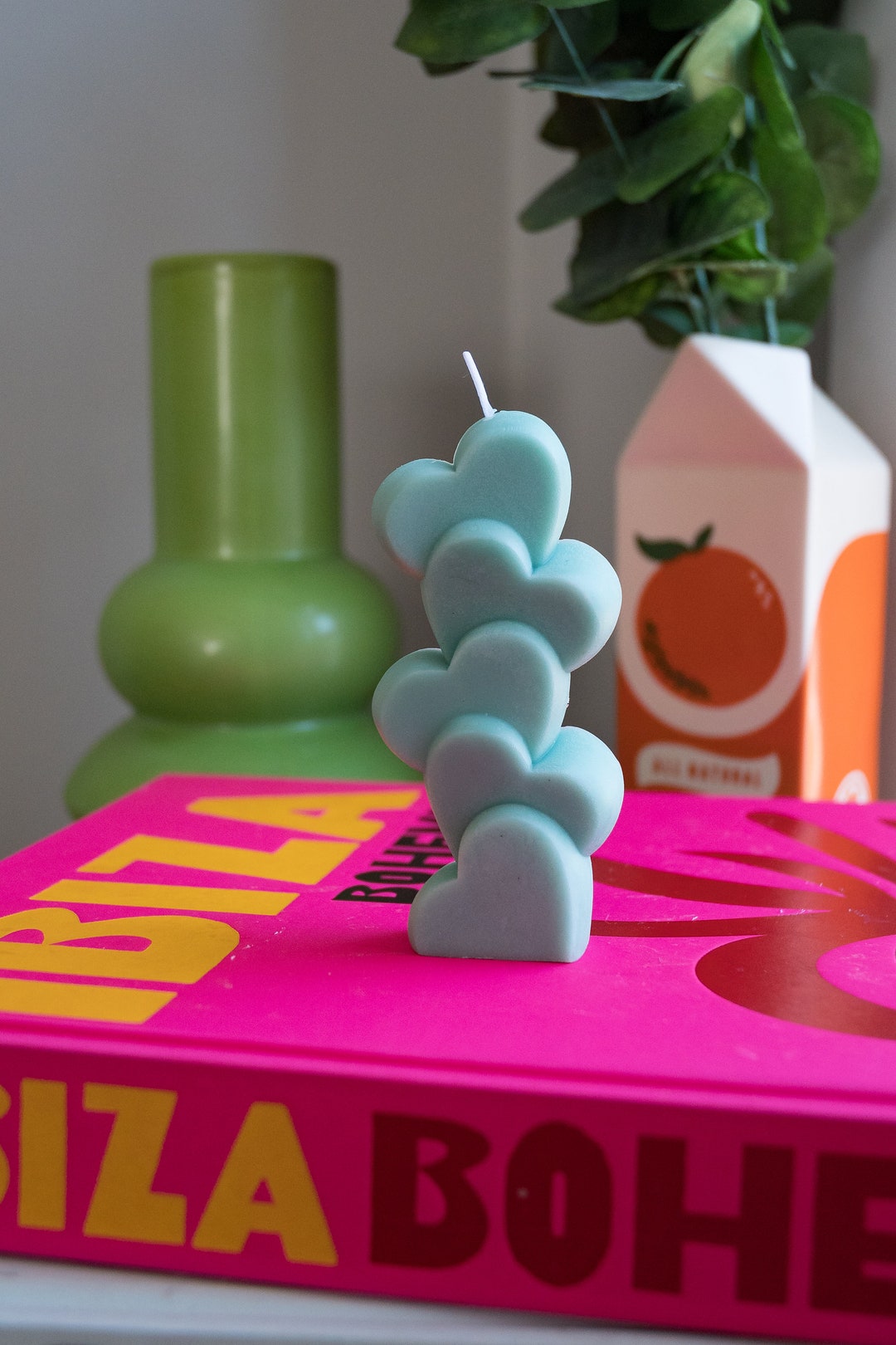 Heart Pillar Candle / Heart Candle / Love Candle / Custom Made Candle