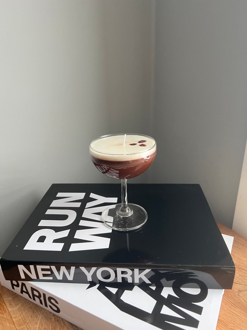 Espresso Martini Candle Coupe Glass Realestic / Coffee Candle / Espresso Martini Lovers / Espresso Lovers image 4