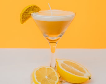 Lemon Drop Candle / Lemon Drop Martini Candle /  Martini Lovers / Lemon Drop Lovers