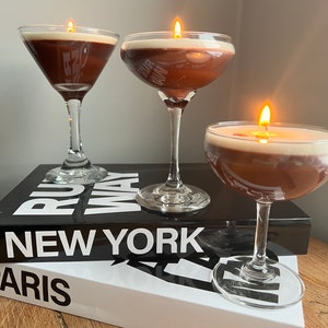 Espresso Martini Candle Coupe Glass Realestic / Coffee Candle / Espresso Martini Lovers / Espresso Lovers image 10