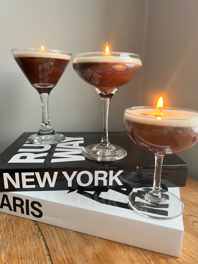 Espresso Martini Candle Coupe Glass Realestic / Coffee Candle / Espresso Martini Lovers / Espresso Lovers image 10