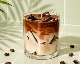 Iced Latte Candle: Coconut Soy Wax Coffee Scented Candle