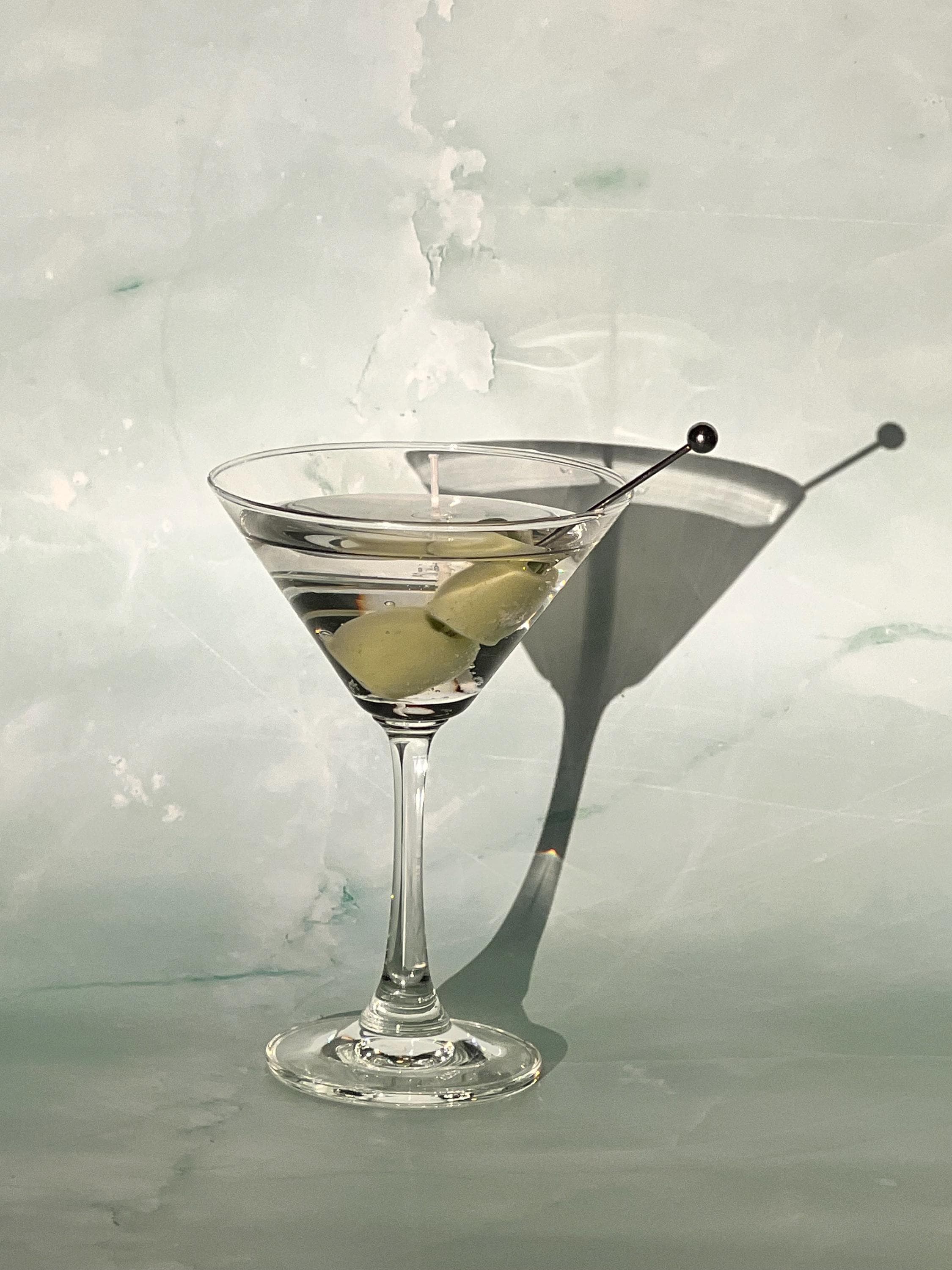 Martini Candle / Extra Olives Martini Candle/ Gel Wax Martini Candle / Olive Martini Lovers / Extra Dirty Martini Lovers / Cocktail Candles