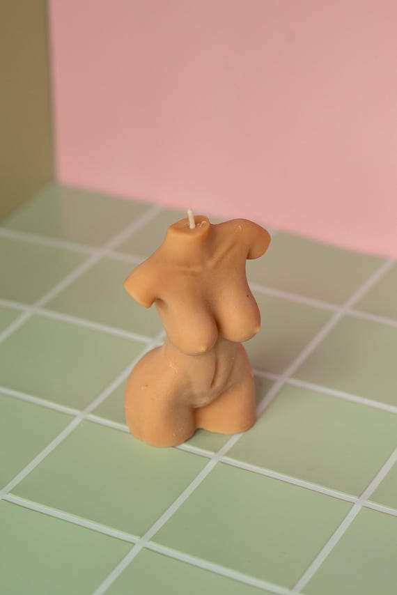 Handcrafted Beeswax Female Body Candle – Toronto Made Goddess Decor
