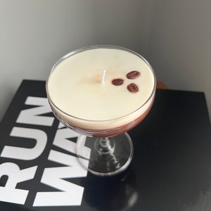 Espresso Martini Candle Coupe Glass Realestic / Coffee Candle / Espresso Martini Lovers / Espresso Lovers image 5