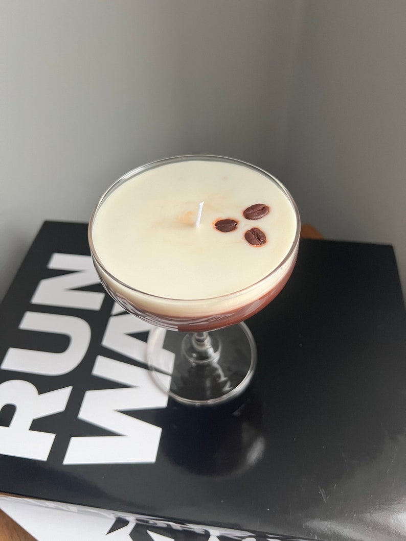 Espresso Martini Candle Coupe Glass Realestic / Coffee Candle / Espresso Martini Lovers / Espresso Lovers image 5