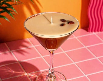 Espresso Martini Candle: Realistic Coffee Scent, Martini Glass / Cocktail Candles / Fun Gift Ideas / Bachelorette Party Favours