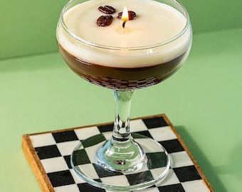 Espresso Martini Candle: Roasted Coffee Scent, Coupe Glass