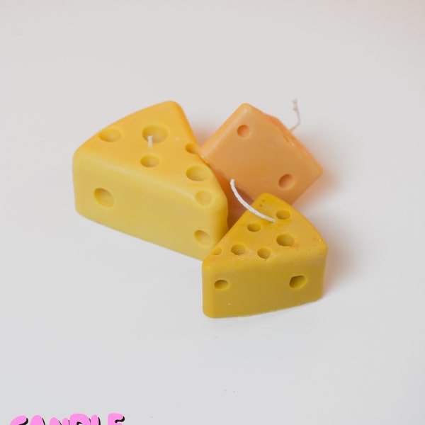 Vela de queso / Vela bonita / Vela hecha a mano / Vela personalizada / Ideas para regalos