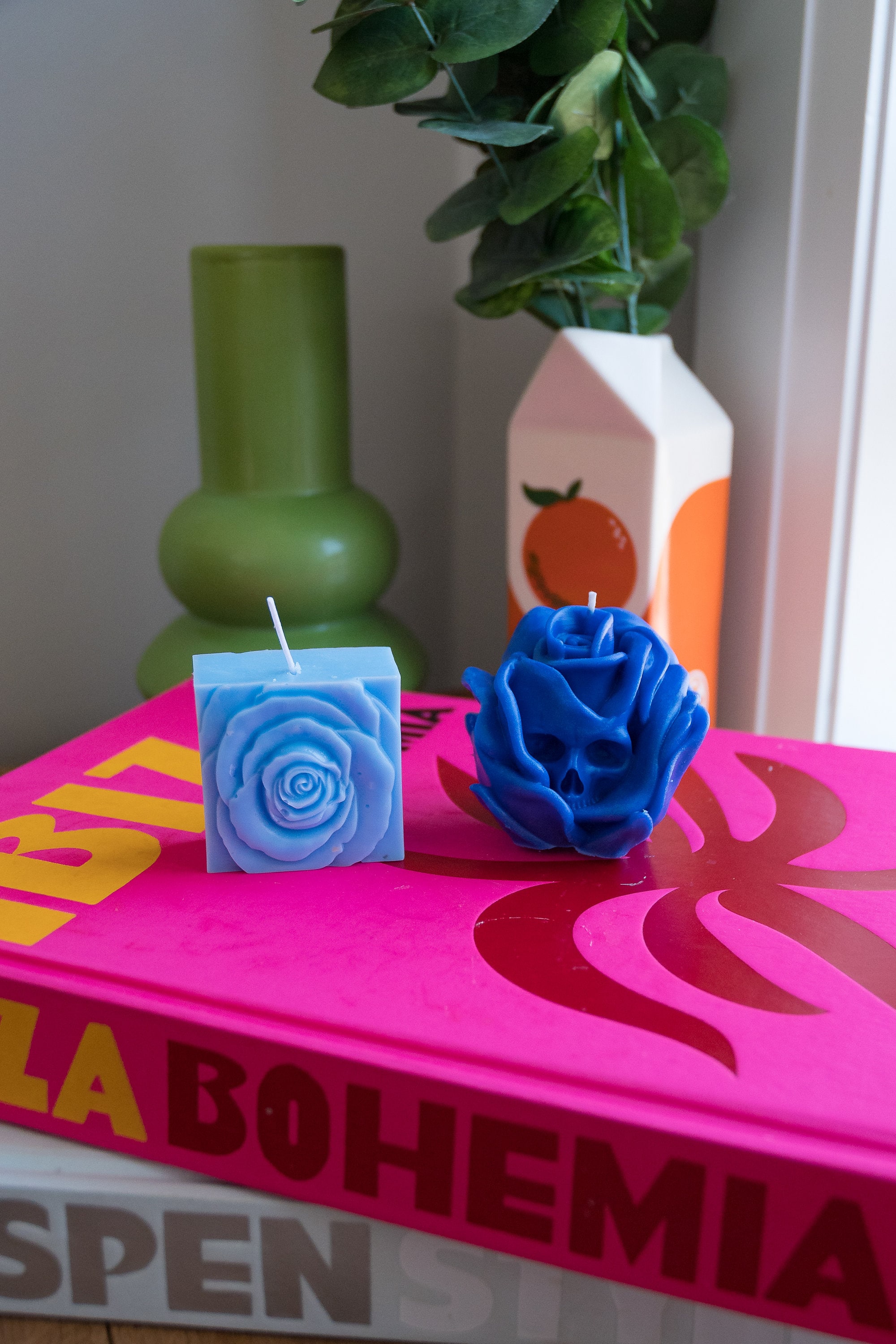 Skull Rose Candle / Skull Candle / Rose Candle / Halloween Etsy