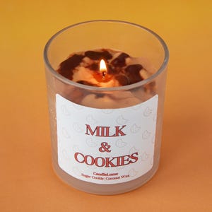 Milk and Cookies Candle / Milk and Cookie / Dessert Candle /