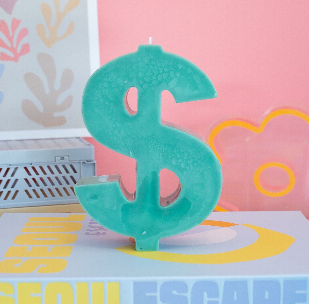 Money Candle / Dollar Sign Candle / Wealth and Abundance / Etsy