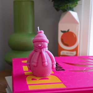 Snowman Candle / Snow Man / Christmas Candle / Holiday Candle / Holiday Decor / Holiday Aesthetic / Candles / Custom Candles