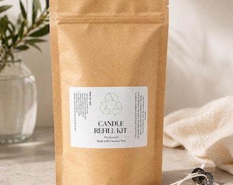Kit de recarga de velas de cera de coco: Recicla velas viejas