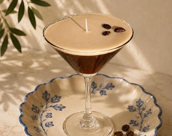 Espresso Martini Candle: Realistic Coffee Scent, Martini Glass / Cocktail Candles / Fun Gift Ideas / Bachelorette Party Favours