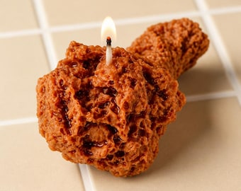 Chicken Wing Candle: Small Beeswax Food Candle