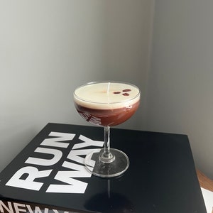 Espresso Martini Candle Coupe Glass Realestic / Coffee Candle / Espresso Martini Lovers / Espresso Lovers image 3