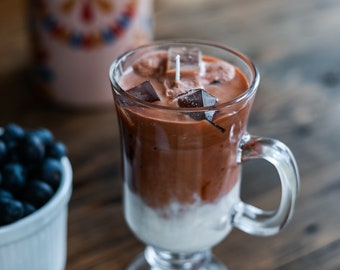Iced lattekaars: kokos- en gelwas, herbruikbaar latteglas