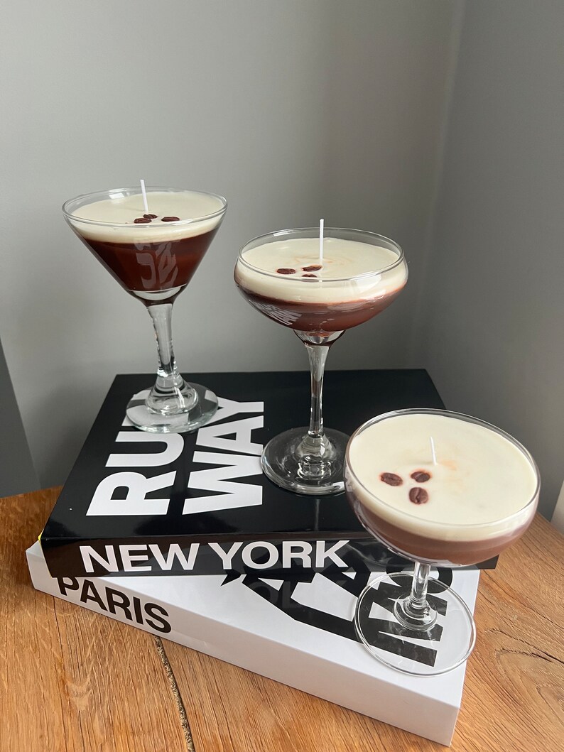 Espresso Martini Candle Coupe Glass Realestic / Coffee Candle / Espresso Martini Lovers / Espresso Lovers image 9